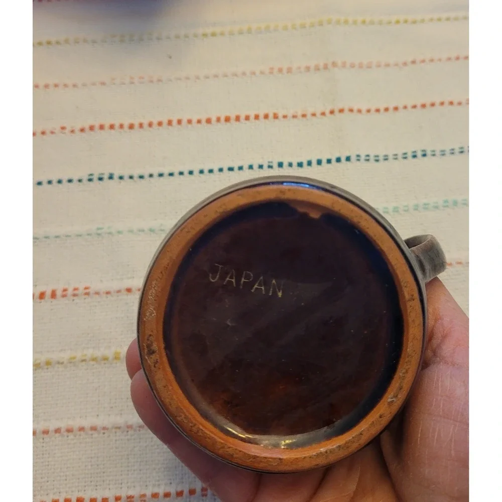 Vintage Japan Creamer Brown with Flower Design